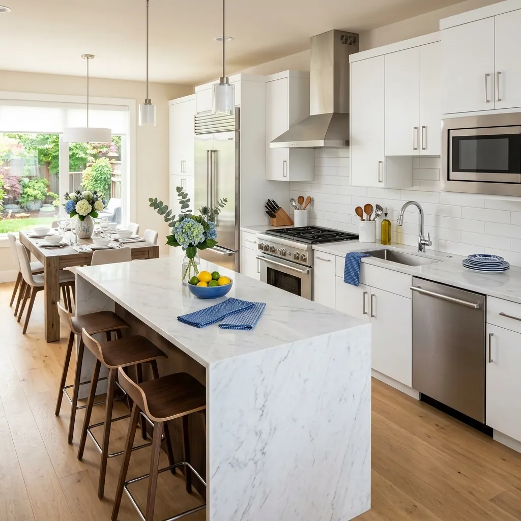 Beautifully cleaned modern kitchen interior
